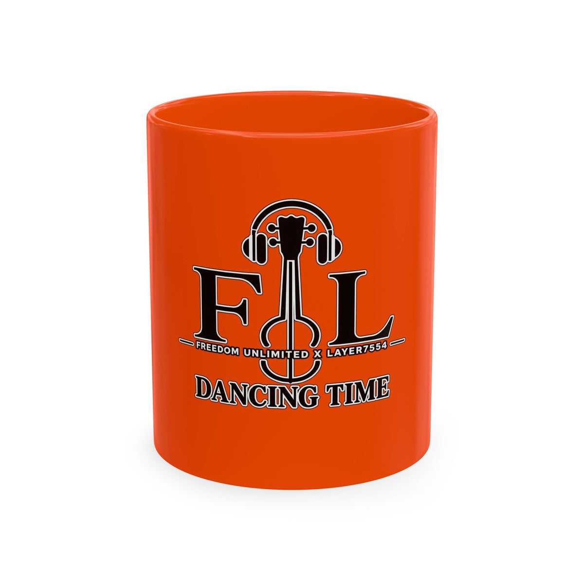Dancing Time Ceramic Mug — EDL Music & Guitar Logo Coffee Cup
