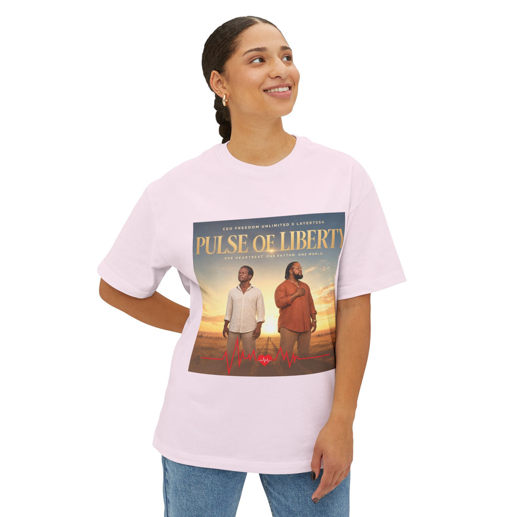 Pulse of Liberty Graphic Tee — Vintage Sunset Soul Album Art T-Shirt