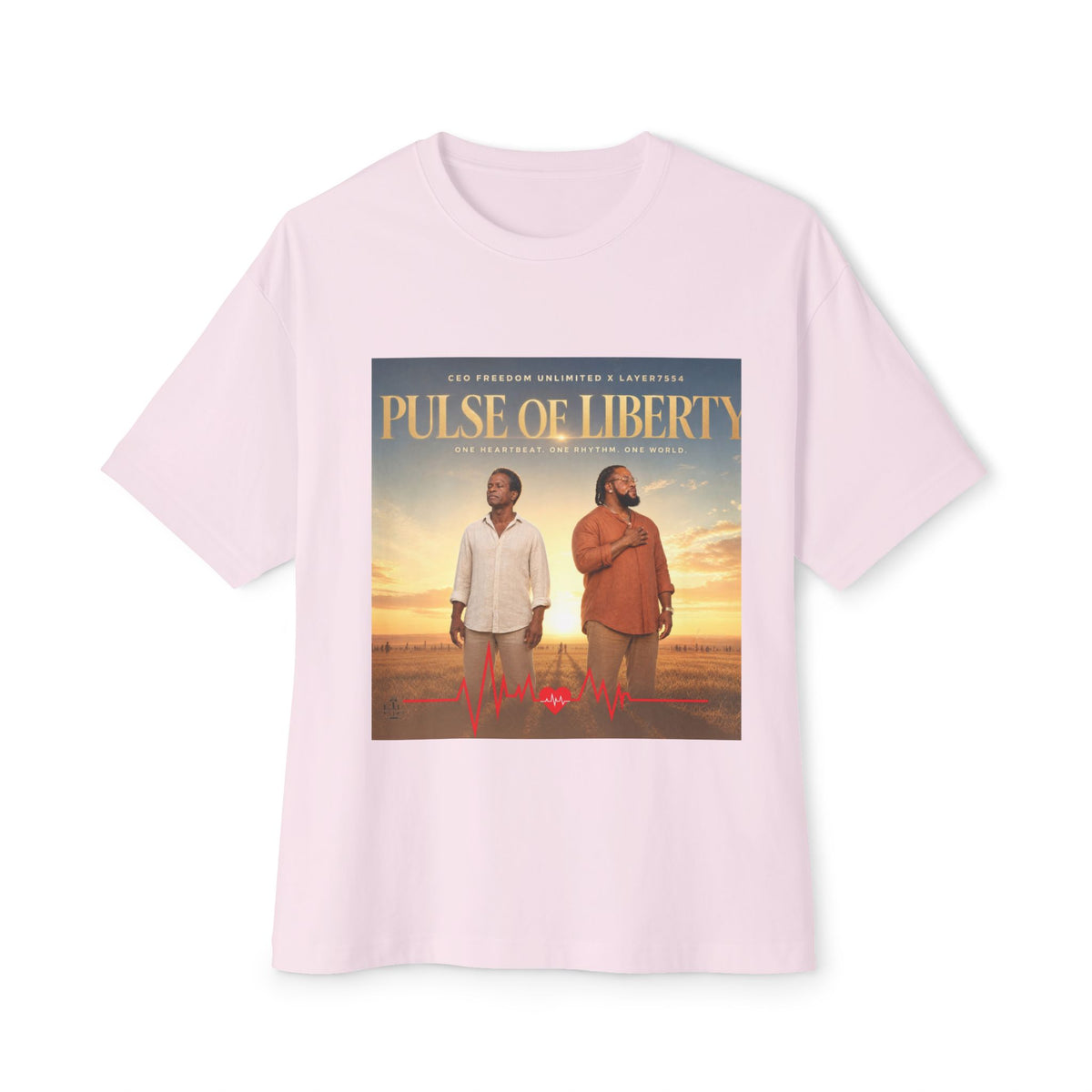 Pulse of Liberty Graphic Tee — Vintage Sunset Soul Album Art T-Shirt