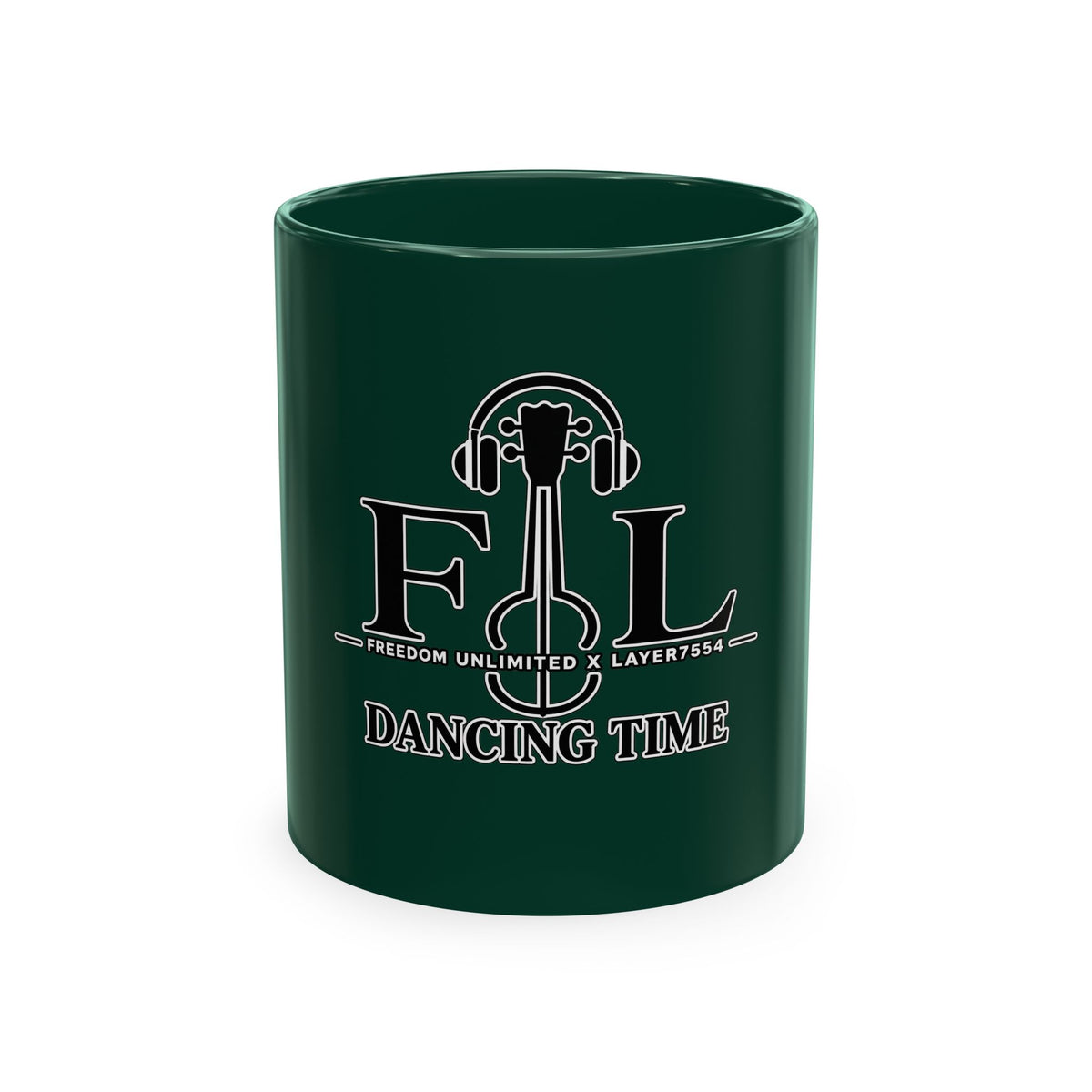 Dancing Time Ceramic Mug — EDL Music & Guitar Logo Coffee Cup