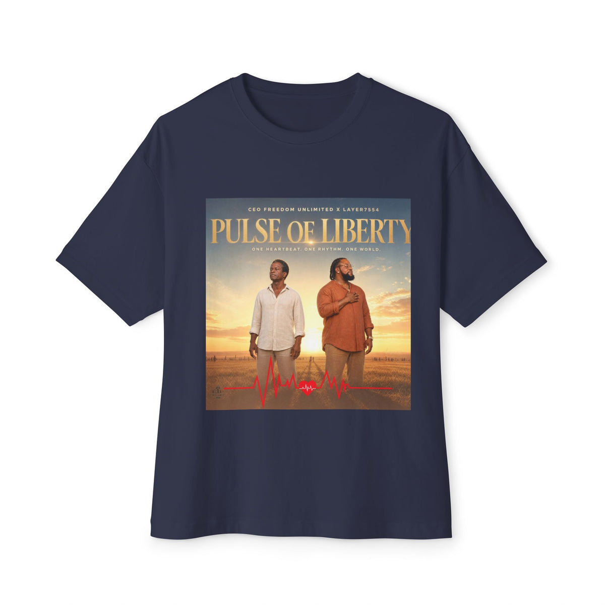 Pulse of Liberty Graphic Tee — Vintage Sunset Soul Album Art T-Shirt