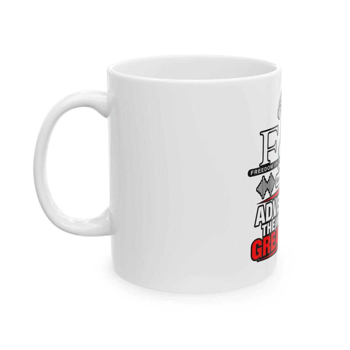 Adversity: The Womb of Greatness Ceramic Mug — Inspirational Music Studio Coffee Cup (11/15 oz)