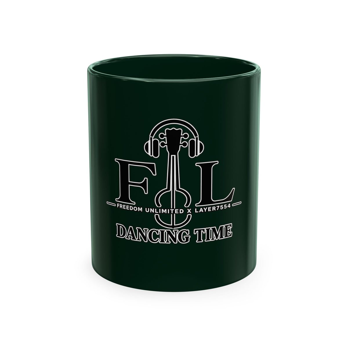 Dancing Time Ceramic Mug — EDL Music & Guitar Logo Coffee Cup