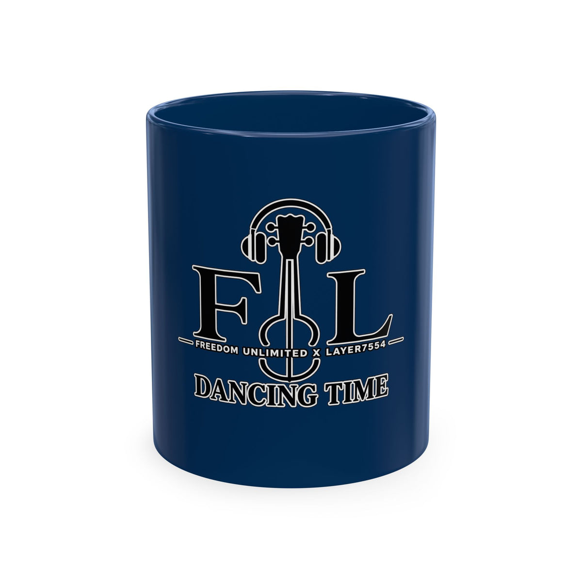 Dancing Time Ceramic Mug — EDL Music & Guitar Logo Coffee Cup