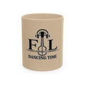 Dancing Time Ceramic Mug — EDL Music & Guitar Logo Coffee Cup
