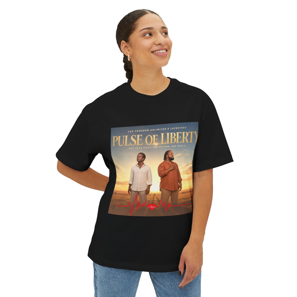 Pulse of Liberty Graphic Tee — Vintage Sunset Soul Album Art T-Shirt