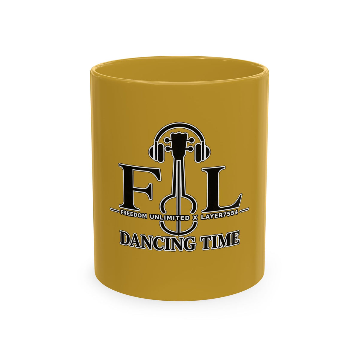 Dancing Time Ceramic Mug — EDL Music & Guitar Logo Coffee Cup
