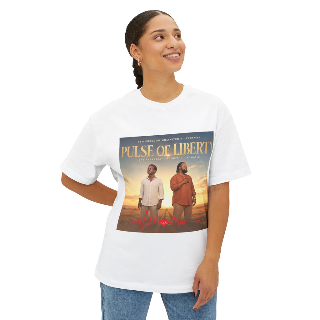 Pulse of Liberty Graphic Tee — Vintage Sunset Soul Album Art T-Shirt